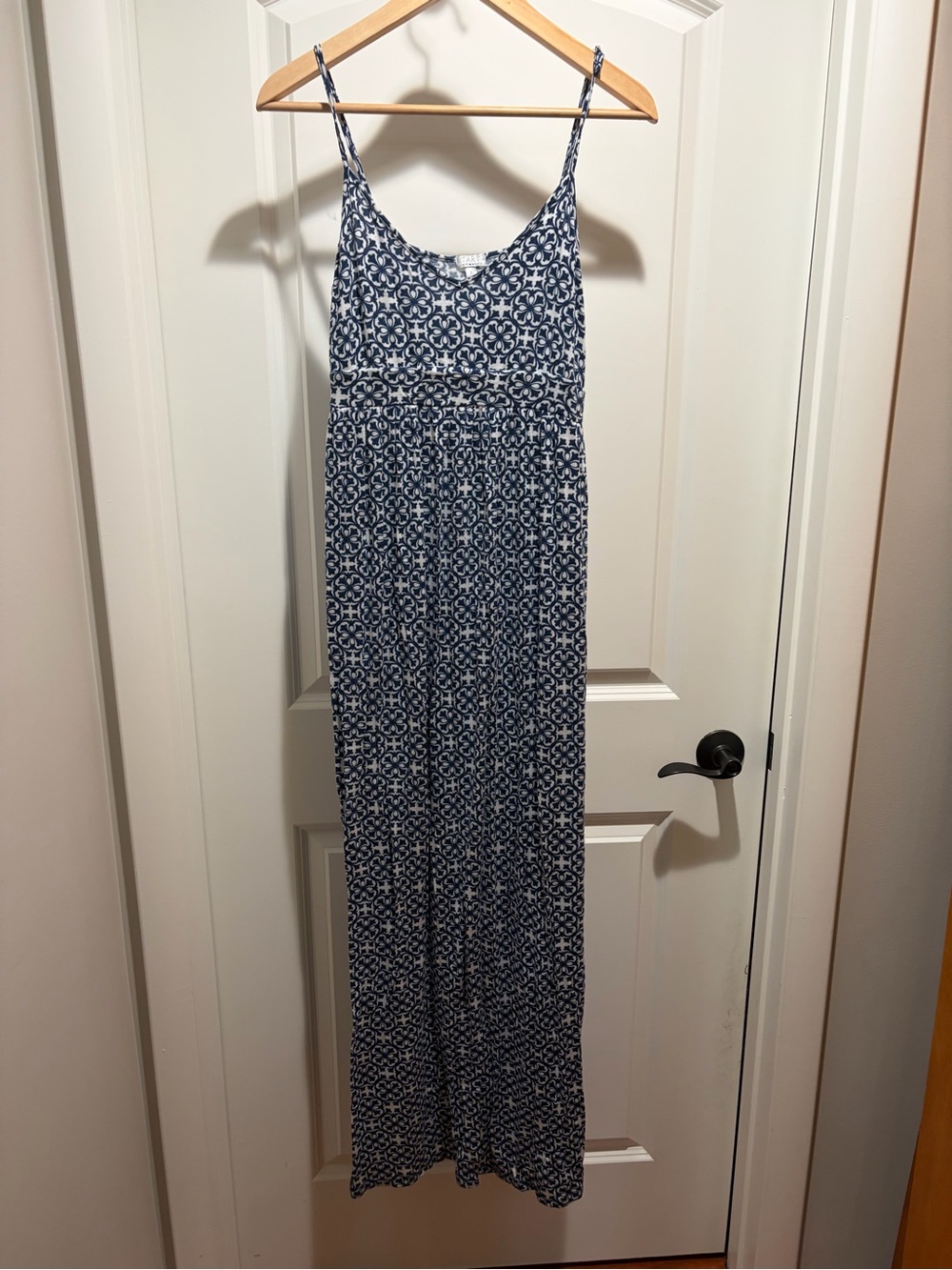 Tart Navy and White Patterned Maxi Dress